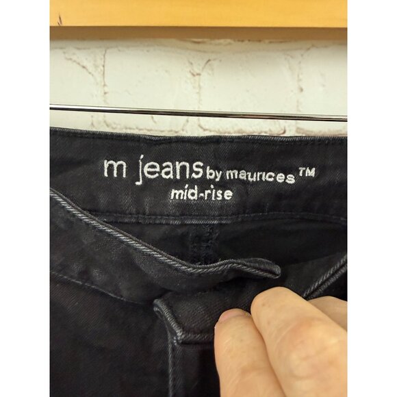M. Jeans by Maurices Womens Size Large Long Black Skinny Casual 4 Pockets - Picture 5 of 6